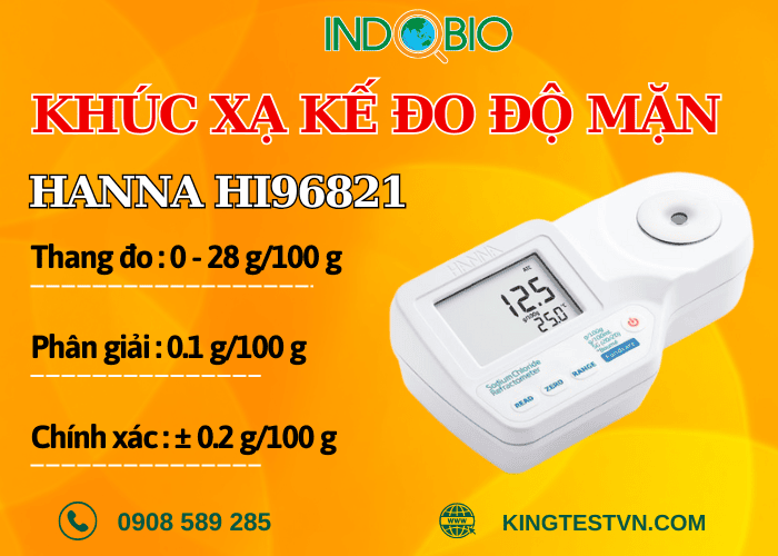Khúc xạ kế đo độ mặn Hanna HI96821